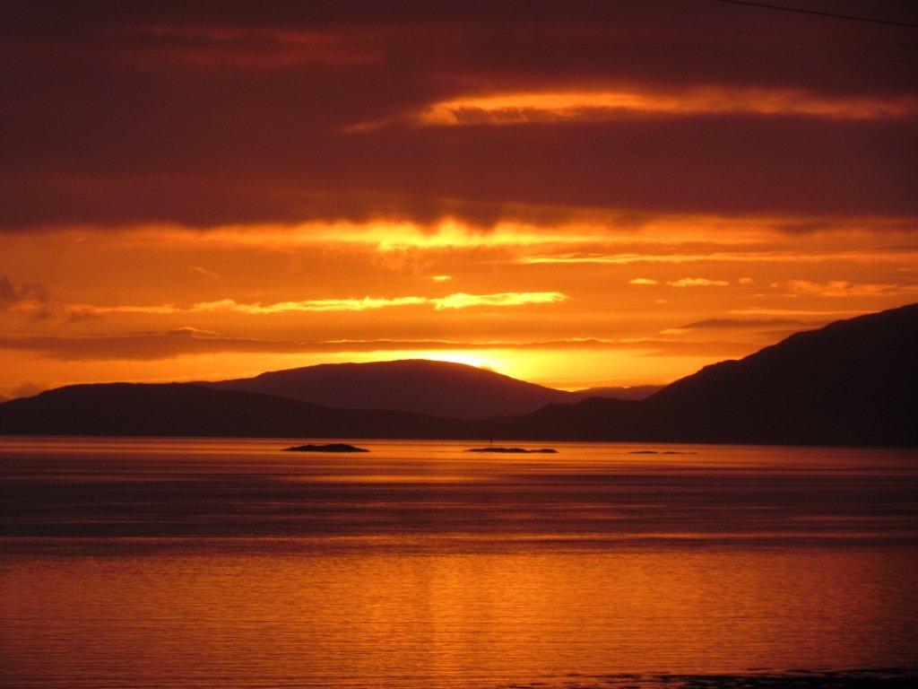 Sunset over Applecross hills